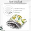 HEROARMOUR Lemon Fruits White Flower Oven Mitts Pot Holders Set