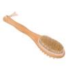 Wood Bath Brush Long Handle Soft Bristle Deep Cleansing Relieve
