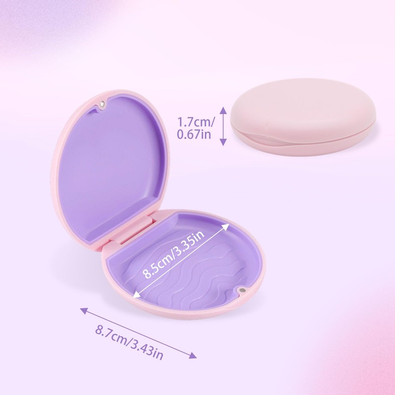 EUPSIIU 2 pieces braces box, retainer case, denture box, mouth