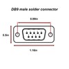 Willwewon 20Pcs DB9 Male RS232 D-sub Serial Solder Connector, Gold