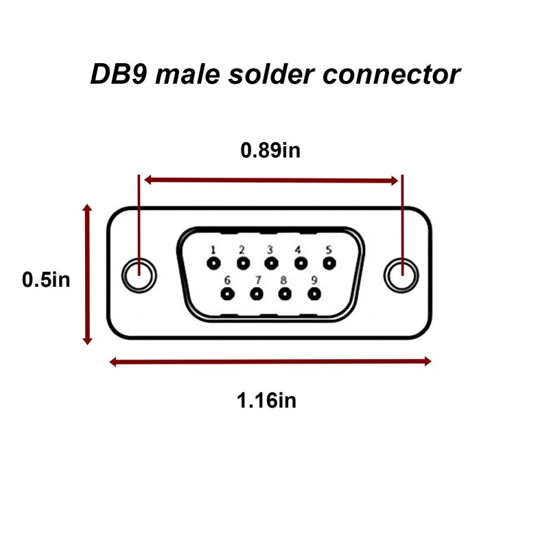Willwewon 20Pcs DB9 Male RS232 D-sub Serial Solder Connector, Gold