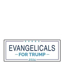Trump Evangelicals 2024 Bumper Sticker Decal (3.37" x 9") | Peel & Stick | Political, Stickers, Politics, Republican, Trump, MAGA