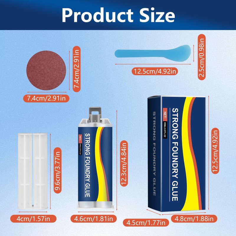 Strong Foundry Glue,Metal Repair Glue,High Temperature Resistant Casting Repair,Magic Welding