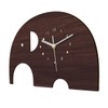 iplusmile Wooden Elephant Wall Clock Wall Hanging Decorative Clock for