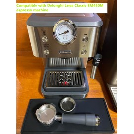 Kafvalubre Filter Basket Replacement Compatible with De'Longhi La Specialista Series, Linea Classic EM450M, Casabrews, Gevi Pressurized Basket Stainless Steel Coffee Sieve Coffee Basket 51mm 1 Cup