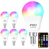 FTL E12 LED Light Bulb Color Changing, 5W 40W Equivalent