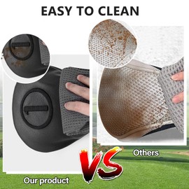 BAIRBRE Golf Club Covers Black Golf Head Covers Driver Covers Fariway Wood Headcover Hybrid Covers Leather 3 Wood Headcover Golf Headcover with Number Tag for All Brand