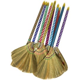 (2 Packs) Vietnamese Straw Brooms - 40" Indoor Brooms with Natural Bristles for Sweeping, Cleaning, and Home Decor
