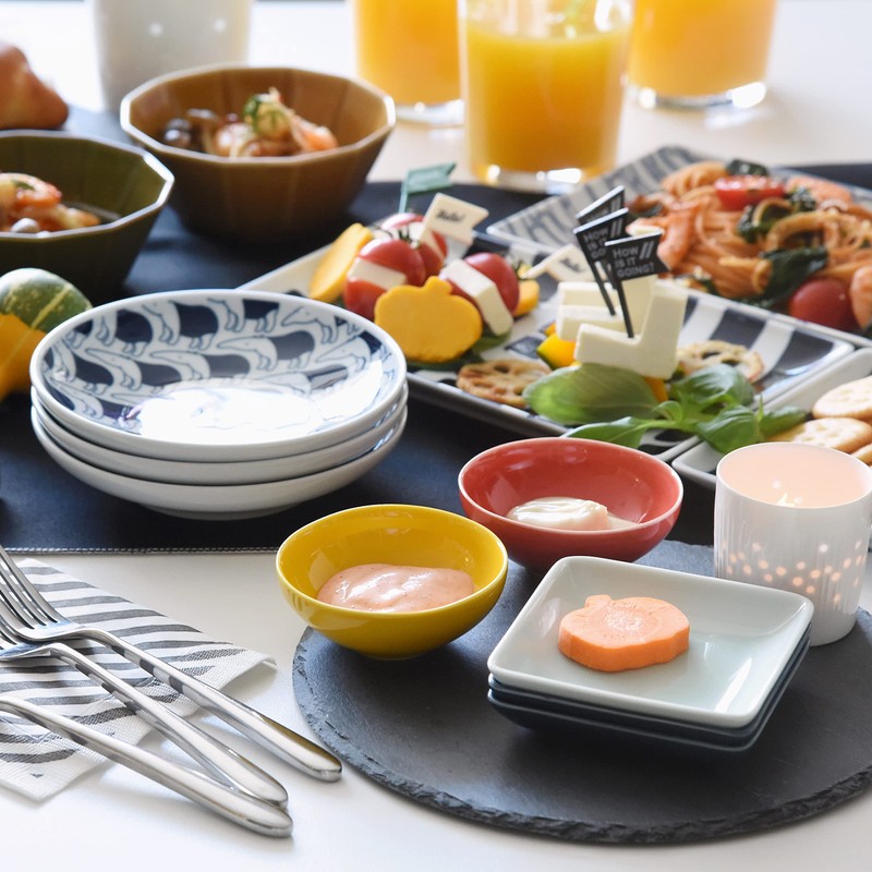 Natural69 QA67 Set Product, Set of 6 Square-shaped Plates