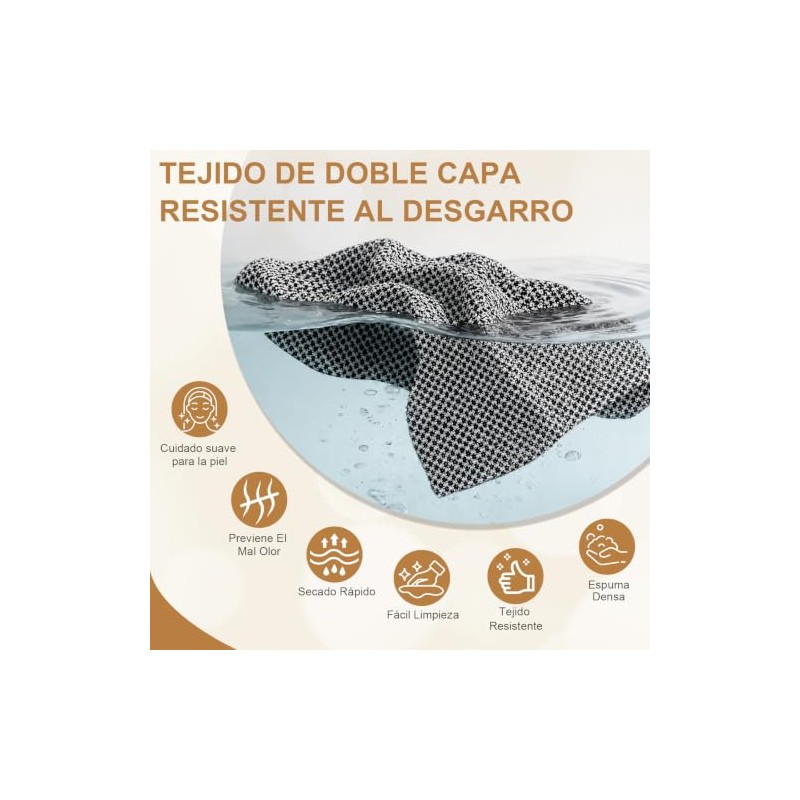 LEKOU 2PCS 9 x 40IN Toallas De Baño Exfoliantes