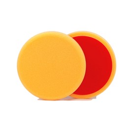 ALCLEAR 5513530AH Polierpad gegen Hologramme, Auto Polierschwämme, Durchmesser: 135x25 mm, orange, 2er Set, Polierpad polieren Pad Schwamm Polierschaum f. Poliermaschine