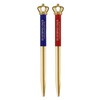 2X King Charles III Coronation Crown Ballpoint Pens Commemorative Memorabilia