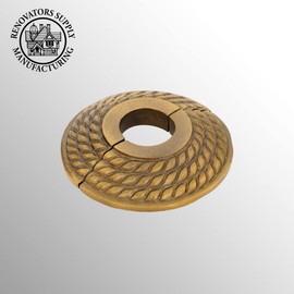 Renovators Supply Manufacturing Escutcheon Plate 3.13" OD Escutcheon 0.75" IPS Lacquered Antique Gold Finish Aluminum Radiator Flange
