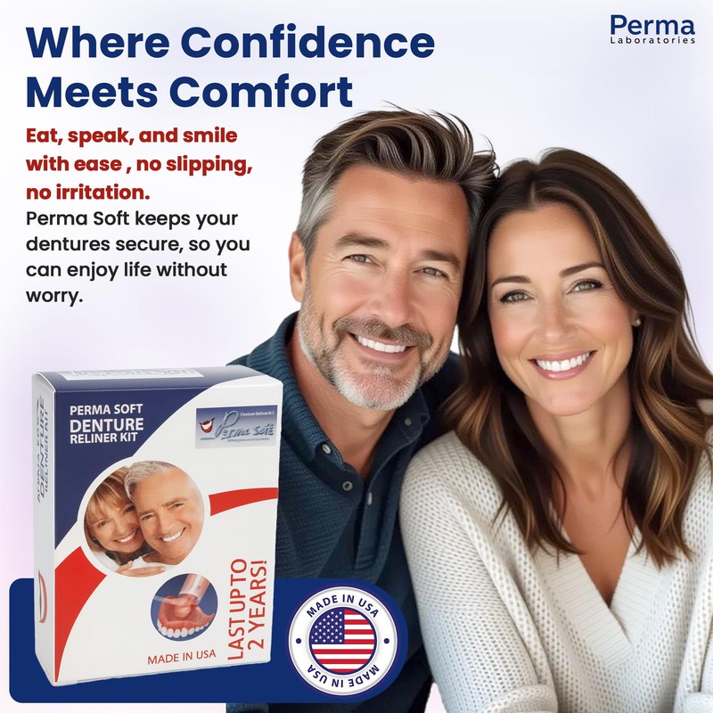 Perma Soft Denture Reliner Kit - Relines 2 Denture Plates