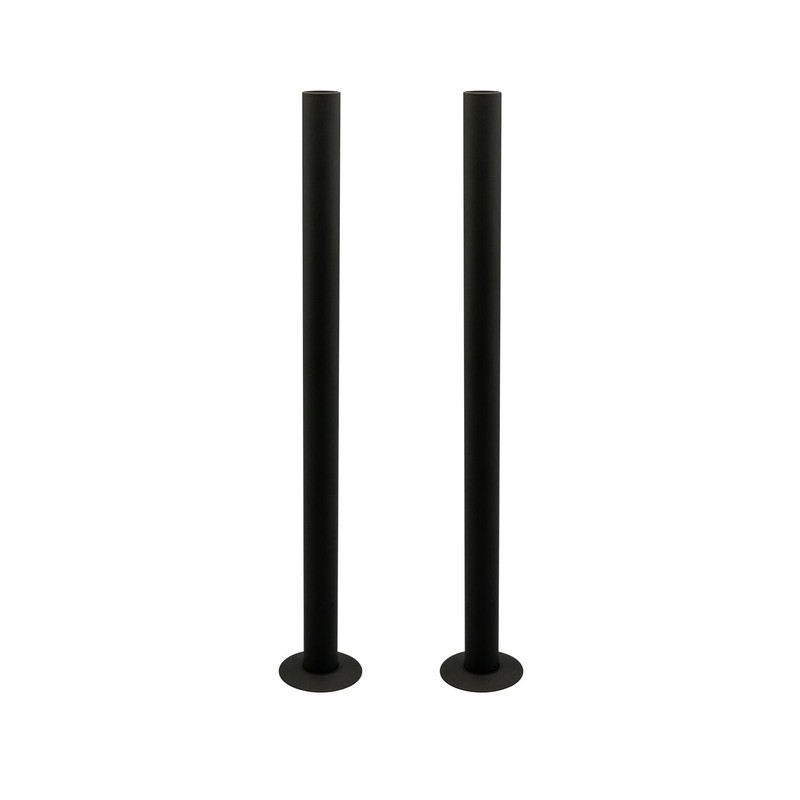 VANCOCO Radiator Collars Cover Pair Matt Black Radiator Pipe Sleeves
