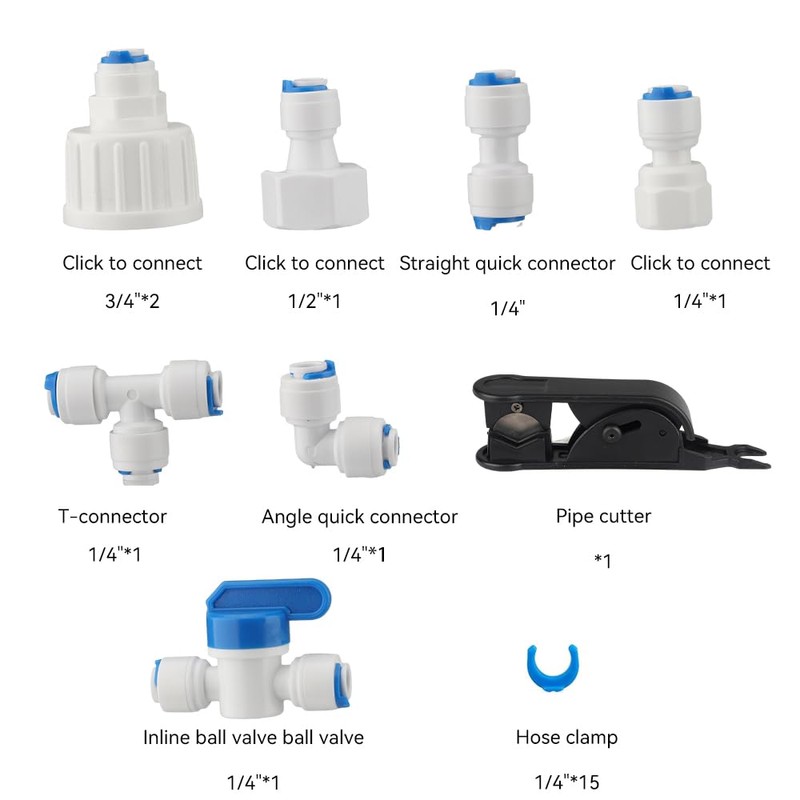 15 m fridge accessory set with fridge hose, water pipe
