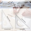 Frienda 5 Pieces Drafting Tools 12 Inch T-Square Ruler Plastic