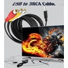 BENACES USB to 3RCA Cable, 1.5m/5Ft USB A Male to
