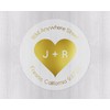 Wedding Return Address Stickers, Gold Foil on Clear Transparent Return