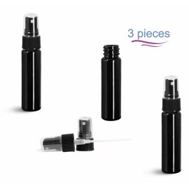 MagnaKoys® Magnakoys - 1 oz PET Black Plastic Vials W/Sprayer Tops - (3 Pack) from FL.