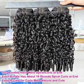 YMS 3C4A Burmese Curly Human Hair Bundles 22 22 22 Inch 3 Bundles Unprocessed Burmese Raw Hair Extension Real Human Hair 16A Natural Color Spiral Curly Human Hair Weft Extensions