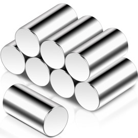 Pack of 8 Disc Magnets, 10 x 20 mm Magnets Strong, Neodymium Power Magnet Silver, Extra Strong Magnets for Magnetic Board, Whiteboard, Workshop, Fridge, Cylinder Magnets