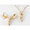 Set of Two Gilded Resin Moose and Deer Hunter's Wine