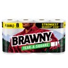 Brawny® Tear-A-Square® Paper Towels, 4 Double Rolls = 8 Regular