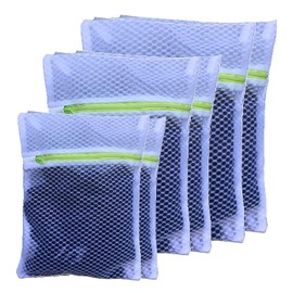 TIDY 4 U (Pack of 6) mesh laundry bag for laundry use of delicate fabrics,sockdock sock laundry tool, and can serve as a hanging laundry bag, storage bag and dog wash bag.