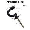 INBOLM 2pack Tie Back Hooks For Curtains Black Curtain Tie