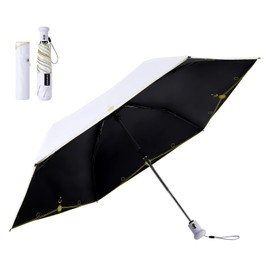 konciwa Embroidered Parasol, 100% UV Protection, Full Light Blocking, Heat Blocking, Folding Umbrella, Lightweight, Foldable, Heatstroke Prevention, Sunscreen, Protects Skin, Windproof, Durable,