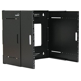 NavePoint 9U Wall Mount Bracket Extendable Network Equipment Rack Threaded Standard 19 Inch