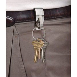 Lucky Line "The Original" Secure-A-Key - SLIP ON - Heavy Duty Belt Key Clip Stainless Steel 1 Per Pack (4051)