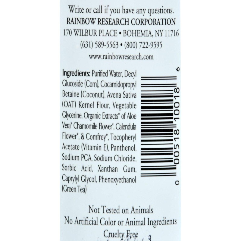 Rainbow Research Colloidal Oatmeal Unscented Bath & Body Wash, 12