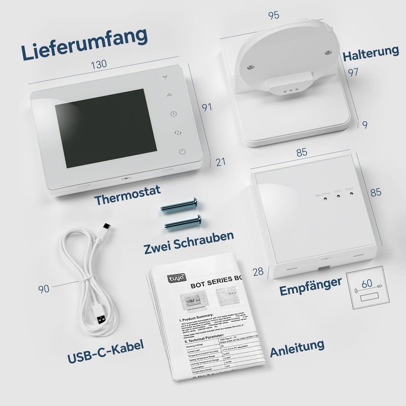 Beok Smart Thermostat for Water Underfloor Heating and Gas Boiler,