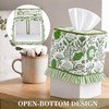 Lounsweer Agate Green Hand Block Printed Cotton Tissue Box Cover