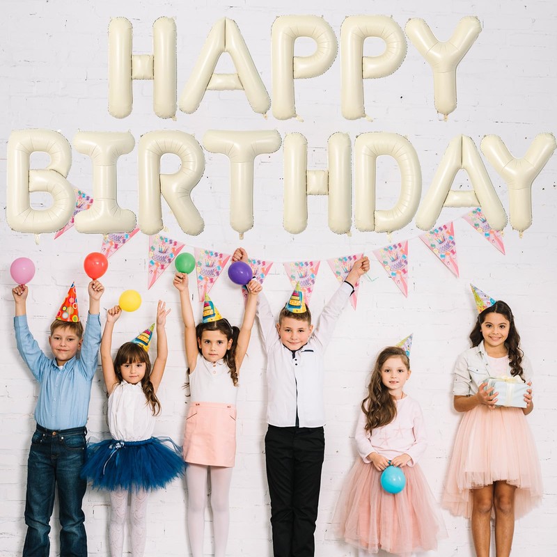 Cream Letter Balloons T