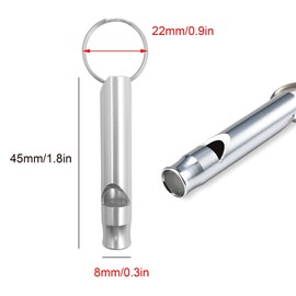 Hezhou Pack of 14 Aluminium Whistles Sports Whistle Whistle with Key Rings Whistle Sports Whistle with Key Ring for School Outdoor Camping Fishing Hiking Hunting Life-Saving