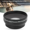 Optical Glass 0.45x WideAngle Black Additional Lens for 49mm Camera