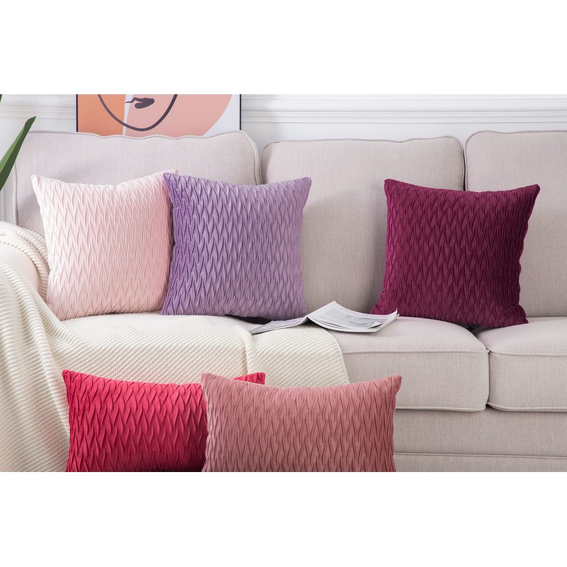 Madizz Pack of 2 Super Soft Velvet Decorative Cushion Covers