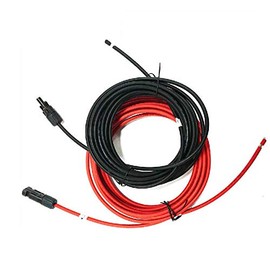 Newpowa 20ft(Feet) 10AWG Solar PV Extension Cable a Pair of 20ft Black 20ft Red Wire with Male/Female Connectors Compatible with MC4