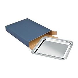 Ten Rectangular Tray Silver-Plated Cod.EL002 cm 13.25 x 10.5 x 2.5h by Varotto & Co.