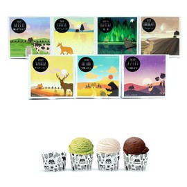 [Hokkaido Naganuma Ice Cream Shop Aisu House Hokkaido Raw Milk 100% Ice Cream 7 Types Set of 7] Gentle ice cream with low additives carefully selected ingredients from Hokkaido. Packed in 7 kinds of