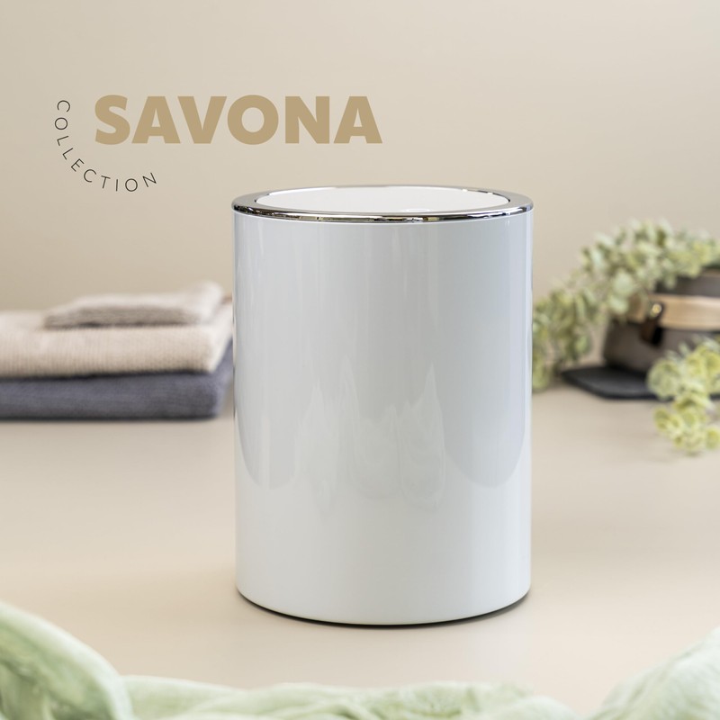 bremermann Bathroom Series Savona Cosmetic Bin with Swing Lid Plastic