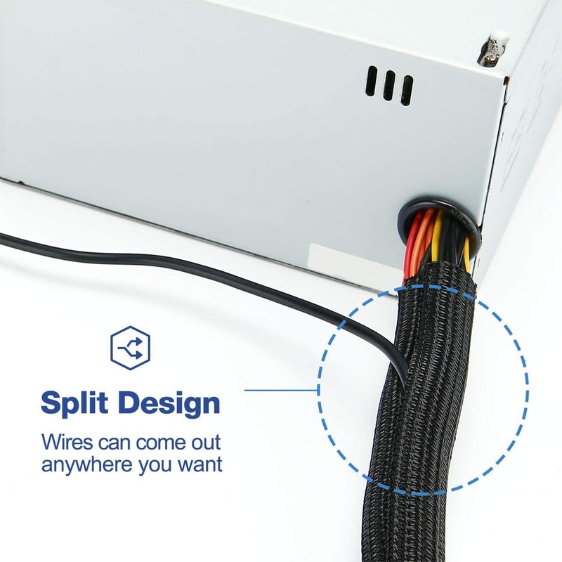 10ft - 1/2 inch Cord Protector Wire Loom Tubing Cable