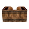 WOODEN BAR CADDY - RUSTIC WOODEN DESIGNS (Rustic Wooden Planks)