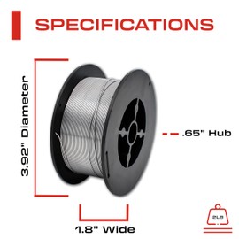 Sidco Supply Flux Core Welding Wire .035” – E71T-GS – Gasless Flux Core Welding Wire – 2 Pound Spool - Low Splatter – All Position Welding – Mild Steel