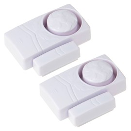 GREENCYCLE 2 Pieces SF19R Wireless Entry Home Security Door Window Open Chime Doorbell, Burglar Alert Alarm, Tiny Magnetic Sensor Door Alarm for Home Garage Apartment Office Indoor Use Only