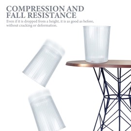 LIFKOME Transparent Trash can 10 Inch Round Clear Plastic Waste Basket for Bathroom Bedroom Kitchen Office Multi-Function Garbage Container