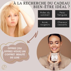 Ade'Soie Geschenkset für Frauen aus Seide, Paisley-Motiv, 100 % Maulbeerseide, 22 Momme 6A, Kissenhüllen-Set 65 x 65 cm, Nachtmaske, Haargummi I Anti-Aging, feuchtigkeitsspendend, langlebig